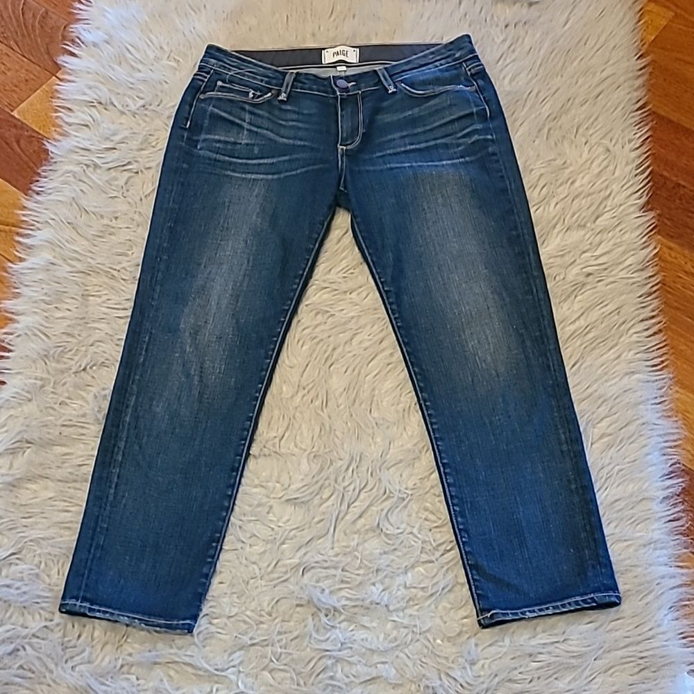 Paige jimmy Jimmy crop womens blue jean capris size 27